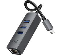 HUB USB C Ethernet, Adaptateur USB C Ethernet, Hub RJ45 1Gbps avec USB 3.0 Ports pour Disque Dur, Souris. Compatible avec iphone 15Pro/Max, MacBook, iPad, iMac, Surface Book, Chromebook, XPS