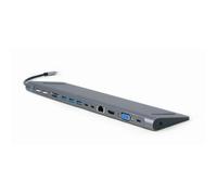 Gembird A-CM-COMBO9-01 station d'accueil USB 3.2 Gen 1 (3.1 Gen 1) Type-C Gris