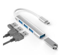Hub USB C HDMI 4K PD 100W Charge Multi Data Ports 5Gbps 4 en 1 Adaptateur USB C vers HDMI Compatible avec iPhone 16 Plus Pro Max 15 MacBook iPad Pro Air Surface Galaxy S24 (Blanc)