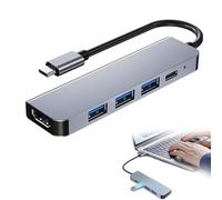 Hub USB C Hdmi 4k Pd 100w Charge, Multi Data Ports 5gbps 5 en 1 Adaptateur USB C vers Hdmi Compatible pour Iphone 16 15 Plus Pro Max, Macbook Pro/Air, iMac, Samsung Galaxy