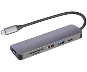 Hub USB-C HDMI 4K / Power Delivery/USB-A 3.2 / USB-A 2.0 / MicroSD-SD [Callstel]
