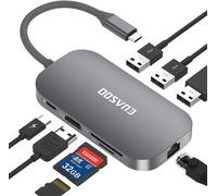 Hub USB C, Hub Tipo C 8 in 1 con Porta Ethernet, USB C 4K Uscita HDMI, 2 Porte USB 3.0, 1 Porta USB 2.0, Lettore SD/TF, Uscita di Alimentazione USB-C, Portatile per Computer Portatili di Tipo C