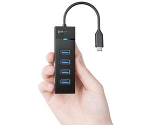 Hub USB C, hub USB 3.0 à 4 Ports, hub USB c sans Latence 5 Gbps, hub de données OTG USB Type C Compatible avec MacBook Pro/Air, Surface Pro