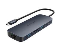 Targus Hub USB-C Hyper 11 en 1 Ecosmart Génération 2 MST 140 W Bleu et argent