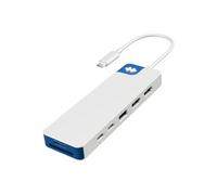 Hub USB-C Hyper Hyperdrive Flex9 dual 4K HDMI Blanc et Bleu