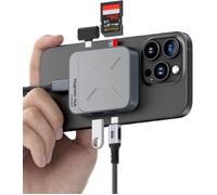 Hub USB-C Magnétique avec MagSafe pour iPhone 16/15 Pro Max, Station d‘Accueil 6-en-1 Type-C avec Lecteur de Cartes SD4.0