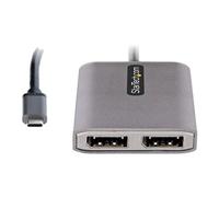 Startech.com 2-port usb-c mst hub, usb type-c to 2x displayport multi-