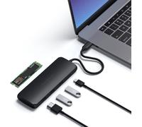 Hub Usb C Multiport Avec Boîtier Ssd M.2 Sata, Hdmi 4K À 60Hz, Charge Usb-C Pd 100W, Ports Usb-A 3.1, Pour Macbook, Ipad Et Windows ¿ Noir[Z1197]