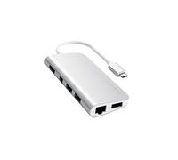 Hub USB-C Multiport USB 3.0 Power Delivery 49W HDMI 4K et Lecteur SD Argent