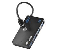 NGS Hub USB-C Wonder IHUB4 - 4 ports, transferts rapides, compatible USB 1.0/1.1/2.0/3.0 - Noir