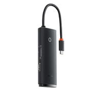 Hub USB-C Noir Baseus Lite: USB 3.0, HDMI, Lecteur SD/TF, OTG