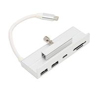 Hub USB C OS X AIO PC 6 en 1 à Pince en Aluminium, Transmission Haute Vitesse 10 Gbit/s, Emplacement pour Carte Mémoire, Installation Facile, Plug and Play, pour Ordinateur 24