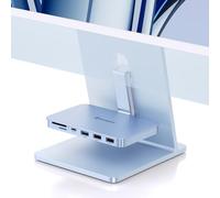 Hub USB C pour iMac 24 Pouces 2021/2023/2024, Minisopuru Accessoires iMac pour iMac M1/M3/M4, Hub USB iMac avec 10Gbps pour iMac 24 Pouces 2023 et Studio Display 27 Pouces, Bleu (sans Port SSD)