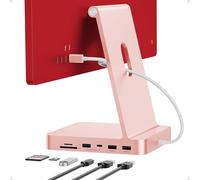 Hub Usb C Pour Imac 24 Pouces M1/M3/M4, Imac Usb Hub Avec M.2 Nvme Ssd(Non Inclus), Imac Accessoires Pour Imac 2021/2023/2024, Imac Hub Adaptateur Avec 10 Gbit/S, Sd/Tf, Ssd M.2, Rose