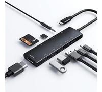 HUB USB C pour iPad Pro Adaptateur 9-en-1 iPad Pro M4 M2 M1 13 12.9 11 Station d’Accueil iPad Air avec 4K HDMI, USB-C, SD/TF Lecteur de Carte, USB 3.0, 3.5mm AUX, Données de Type C, iPad Mini 6