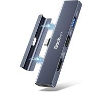 Hub USB C pour iPad Pro, Dockteck Adaptateur multiport 5-en-1 avec HDMI 4K 60Hz 100W PD, USB 3.0, Audio, USB C Dock Magnetic Grip pour iPad Pro 2022/2021/2020/2018 iPad Air Pad Mini 6
