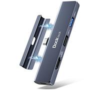 Hub USB C pour iPad Pro, Dockteck Adaptateur multiport 5-en-1 avec HDMI 4K 60Hz 100W PD, USB 3.0, Audio, USB C Dock Magnetic Grip pour iPad Pro 2022/2021/2020/2018 iPad Air Pad Mini 6