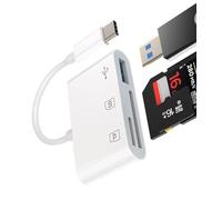 Hub USB C pour iPhone 15 Pro Max Plus Type C Lecteur de Carte TF SD OTG Adaptateur Multiport Compatible avec Samsung pour Apple pour iPad Clé USB Station d’Accueil Mémoire Micro SD Thunderbolt Câble