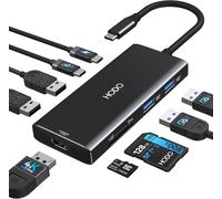 Hub USB C pour MacBook, adaptateur Mac multiport 9 en 1 avec HDMI 4K 60 Hz, 100 W PD, fente pour carte SD TF, port de données 4USB et USBC, dongle de type C pour iPad, Lenovo, Surface, HP