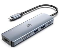 Hub Usb C Pour Macbook M1/M2, 6 In 1 Hub Usb Type-C Avec 2 * Usb 3.0, Hdmi, Pd, Sd/Tf Compatible Avec Ordinateur Portable/Pc/Tablet/Souris/Tastiera