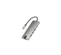 Hub USB-C pour Macbook&PC 8 ports: USB x 3 + HDMI 4k*2k@30Hz +RJ45 1000Mbit/s + USB-C (charge 60W et transfert) +lecteur SD et micro SD