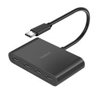 Hub USB C Power Delivery 100W 4x USB C Charge Synchronisation Rapide Belkin Noir
