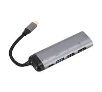 Hub USB C, Répartiteur 6 en 1 de Type C vers HDMI, Adaptateur Multiport USB C, Dongle de Type C vers VGA, 100W PD, 4K HD, pour Ordinateur de Bureau, Téléphone Portable, Tablette PC