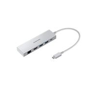 Hub USB-C Samsung EE-P5400USEGEU Argent - USB 2.0 Type-C, HDMI 4K Ultra HD, USB 3.2 Gen 1 Type-A/C, Ethernet RJ-45, Alimentation USB, 35.3x15.3x124mm