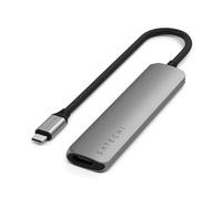 Satechi Hub USB-C Slim Multiport 6-in-1 4K Power Delivery 100W Gris