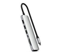 Satechi, Hub USB-C Slim Multiport 7-in-1 Ethernet 1Gbit Power Delivery 100W