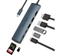 Hub Usb C, Station D'Accueil 7 En 1 En Aluminium Avec 100 W Pd, Hdmi 4 K, Usb 3.0 Et Usb-C, Sd - Connectivité Améliorée - Pour Macbook Air, Pro, Lenovo, Thinkpad, Dell Xps, Hp, Surface Laptop