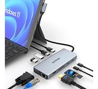 Hub USB C, Station d'accueil SUTOUG 12 en 1 avec HDMI 4K et VGA 1080P, 92 W PD, Ethernet 1 Gbit/s, USB-C 3.0 et 4 Ports de données USB-A, Adaptateur USB C pour Surface Pro MacBook Pro Air et Windows