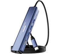 Hub Usb C, Station D'Accueil Usb C Hdmi 4K @ 60 Hz, Longueur 1 M Hub Usb 3 Usb-A 5 Gbps, Ethernet 1 Gbps, Pd 100 W, Adaptateur Usb C Pour Iphone 15/Mac/Dell/Acer/Hp/Asus/Steam Deck