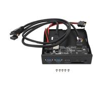 Hub USB C sur Panneau Avant de 3,5 Pouces, 2 USB3.0, 1 Type C, Son, Stockage/Carte Mémoire, Panneau de Lecteur de Disquette, USB3.2 GEN1 5 Gbit/s, 19 Broches, pour pour OS