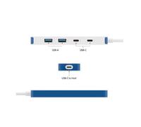 Flex 4 Port Usb-c Combo Hub (blue)