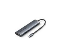 Hub USB-C TGVHB Gris 9 ports HDMI 4K Ethernet PD 100W Lecteur SD/TF