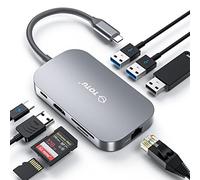 Hub USB C, Type C avec USB C 4K vers HDMI, Port Ethernet, Port d'alimentation USB-C, 2 Ports USB 3.0, Port USB 2.0, Compatible avec MacBook Pro Air et Ordinateurs Portables de Type C