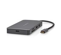 Nedis Station d'accueil CCBW64250AT02 USB-C 3.2 Gen 1 – RJ45, USB-C PD, 2× HDMI 4K – Anthracite
