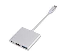 Hub USB C vers Station d'accueil PD 4K HDMI, USB 3.0 Type C, Compatible avec projecteur HDTV S20 Dex(Silver White Cable)