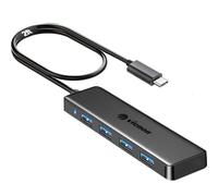 Hub USB C VIENON 4 ports USB C répartiteur USB C pour ordinateur portable, iMac Pro, MacBook, iPad Pro, Dell, Acer, HP, ASUS, imprimante, appareil photo, clavier, souris, etc. 0,6 m