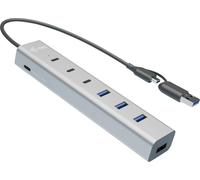 Hub USB combi i-tec CAHUBMETAL7 7 ports gris