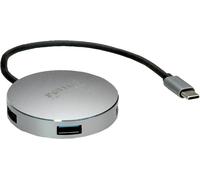 Hub USB combi Roline 4 ports gris