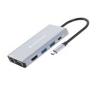 Hub USB Conceptronic 110519307101 Gris Multicouleur 100 W
