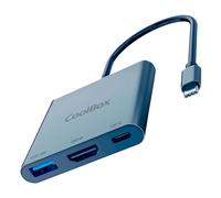 Hub USB CoolBox COO-DOCK-C-31 Gris 100 W