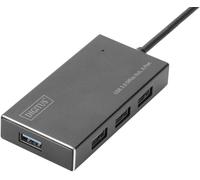 Hub USB 3.0 Digitus DA-70240-1 4 ports boîtier en aluminium noir