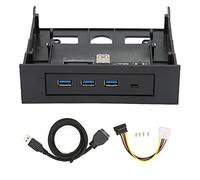 Hub USB du Panneau Avant, Carte D'extension PC Remplaçable à Chaud 3,5 Pouces/5,25 Pouces 5 Gbps USB1.1/USB2.0, Adaptateur de Panneau Avant USB pour Boîtier D'ordinateur