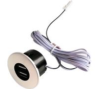 Hub USB encastrable, acier inoxydable, prise pour smartphone, encastrement dans le meuble 12V