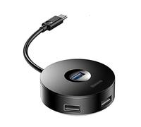 HUB USB et HUB USB C vers USB 3.0 multi USB 3.0 répartiteur pour MacBook Pro Air ordinateur portable ordinateur portable 4 ports multiples USB de type C HUB (couleur : noir-Type-C)