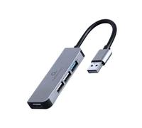 Hub USB - Gembird - 4 ports - 1 x USB 3.1 - 3 x USB 2.0 - Type-C Argent