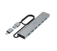 HUB USB - HAMA - 7 Ports - USB 3.2 Gen1 - Compatible Thunderbolt-3/4 - Alimentation USB-C